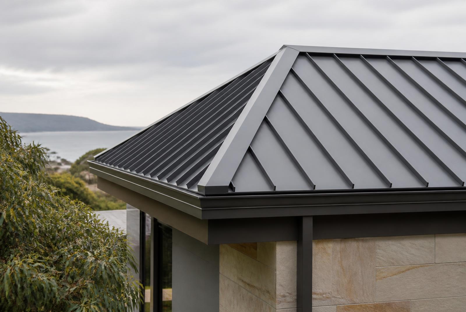 Illustrative standing-seam metal roof detail